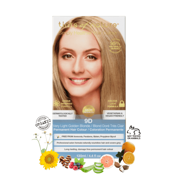 9D - Very Light Golden Permanent Hair Colour